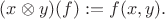 $$(x\otimes y)(f):=f(x,y).$$ $$(x\otimes y)(f):=f(x,y).$$