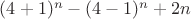 $(4+1)^n - (4-1)^n + 2n$