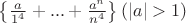 $\left\lbrace \frac{a}{{1}^{4}}+...+\frac{{a}^{n}}{{n}^{4}}\right\rbrace (\left\lvert a\right\rvert > 1)$