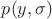 $p(y,\sigma)$
