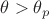$\theta>\theta_p$