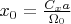 $x_0=\frac{C_x a}{\Omega_0}$