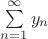 $\sum\limits_{n=1}^\infty y_n$ $\sum\limits_{n=1}^\infty y_n$