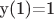 y(1)=1