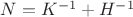 $N=K^{-1}+H^{-1}$