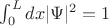$\int_0^L dx |\Psi|^2 = 1$