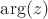 $\arg(z)$
