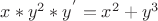 $x*y^{2}*y^{'} = x^{2}+y^{3}$