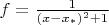 $f=\frac{1}{(x-x_*)^2+1}$