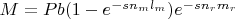 $M=Pb(1-e^{-sn_ml_m})e^{-sn_rm_r}$