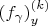 $\left(f_{\gamma}\right)^{(k)}_y$