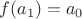 $f(a_1)=a_0$