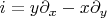 $i=y\partial_{x}-x\partial_{y}$
