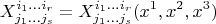 $$X^{i_1...i_r}_{j_1...j_s}=X^{i_1...i_r}_{j_1...j_s}(x^1,x^2,x^3)$$