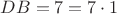 $DB=7=7\cdot1$