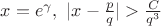$x=e^{\gamma}, \  |x-\frac pq|>\frac{C}{q^3}$