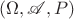 $(\Omega,\mathscr{A},P)$