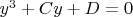 $y^3+Cy+D=0$