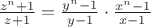 $\frac{z^n+1}{z+1}=\frac{y^n-1}{y-1} \cdot \frac{x^n-1}{x-1}$