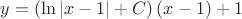 $y=\left ( \ln\left | x-1 \right |+C \right )\left ( x-1 \right )+1
$