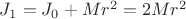 $J_1=J_0+Mr^2=2Mr^2$