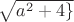 $\sqrt{a^{2}+4\}$