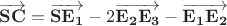 $\overrightarrow{\mathbf{SC}}=\overrightarrow{\mathbf{SE_{1}}}-2\overrightarrow{\mathbf{E_{2}E_{3}}}-\overrightarrow{\mathbf{E_{1}E_{2}}}
  $