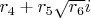 $r_4+r_5\sqrt{r_6}i$