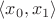 $\langle x_0, x_1\rangle$