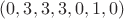 $(0,3,3,3,0,1,0)$ $(0,3,3,3,0,1,0)$