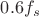 $0.6f_s$
