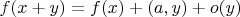 $f(x+y)=f(x)+(a,y)+o(y)$