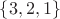 $\{3, 2, 1\}$