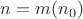 $n=m(n_0)$