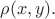 $\rho(x,y).$