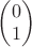 $\begin{pmatrix}0\\1\end{pmatrix}$