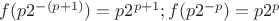 $f(p2^{-(p+1)}) = p2^{p+1}; f(p2^{-p}) = p2^{p}$ $f(p2^{-(p+1)}) = p2^{p+1}; f(p2^{-p}) = p2^{p}$