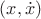 $(x,\dot x)$