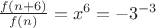$\frac{f(n+6)}{f(n)}=x^6=-3^{-3}$