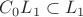 $\[
C_0 L_1  \subset L_1 
\]
$