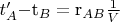 $t'_A-$t_B={$r_{AB}}\frac{1}{V}