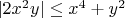 $|2x^2y| \le x^4+y^2$