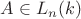 $A\in L_n(k)$