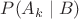 $P(A_k\mid B)$