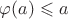 $\varphi(a)\leqslant a$