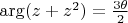 \arg (z + z^2 ) = \frac{{3\theta }}{2}