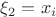 $\xi_2 = x_i$
