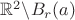 $\mathbb{R}^2\backslash B_r(a)$