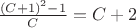 $\frac {(C+1)^2 - 1} C = C+2$