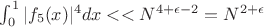 $\int_{0}^{1} |f_5(x)|^{4} dx<<N^{4+\epsilon-2}=N^{2+\epsilon}$